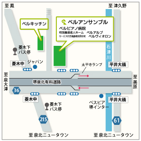 ベルアンサンブル詳細地図